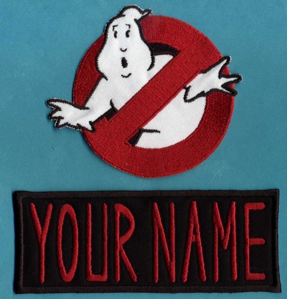 TODDLER Ghostbusters No Ghost 1 & Custom Name Tag Patch Set [Iron on backed]