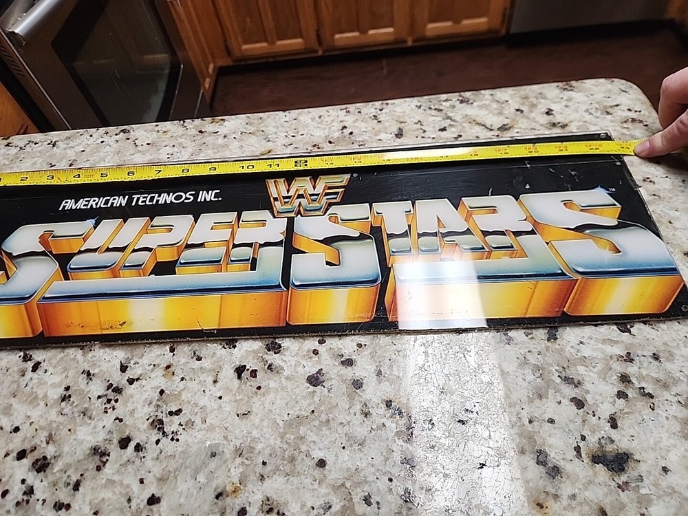 WWF Superstars Arcade Marquee / Technos / Plexiglass
