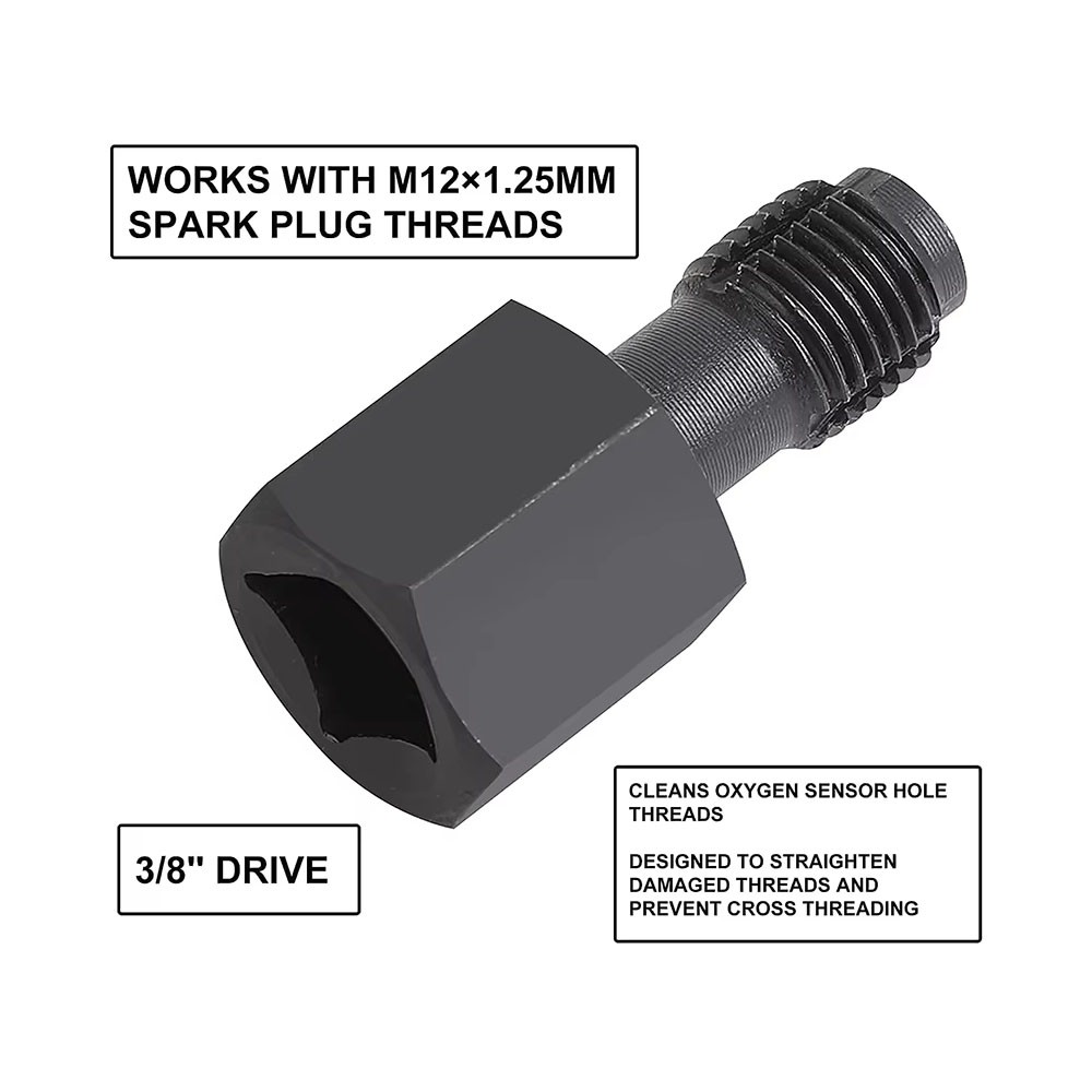5Pcs Oxygen Sensor Socket Vacuum Wrench O2 M12 M18 Tool Renew Thread Chaser Set