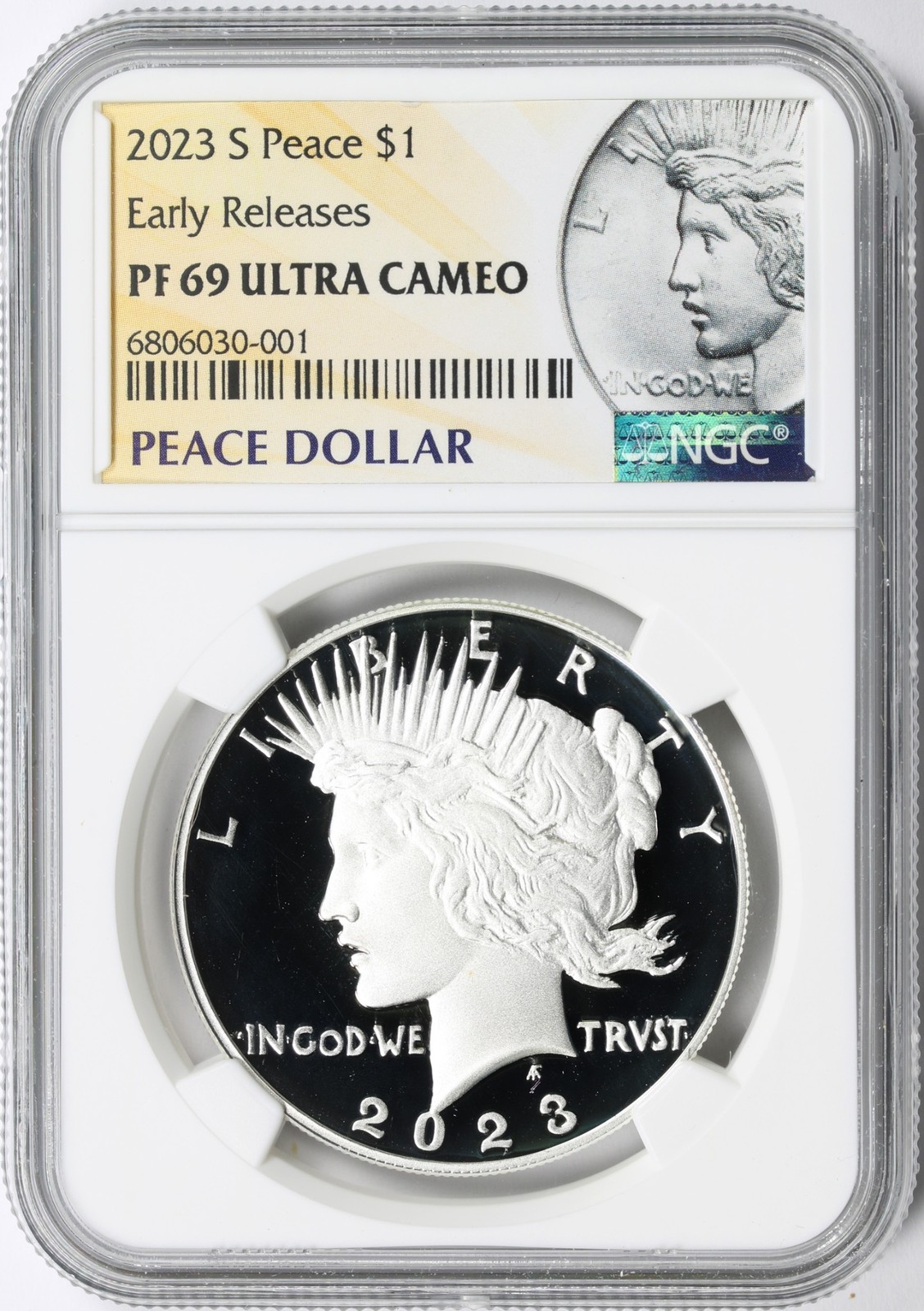2023-S Proof $1 Peace Dollar NGC PF69 Ultra Cameo Early Releases
