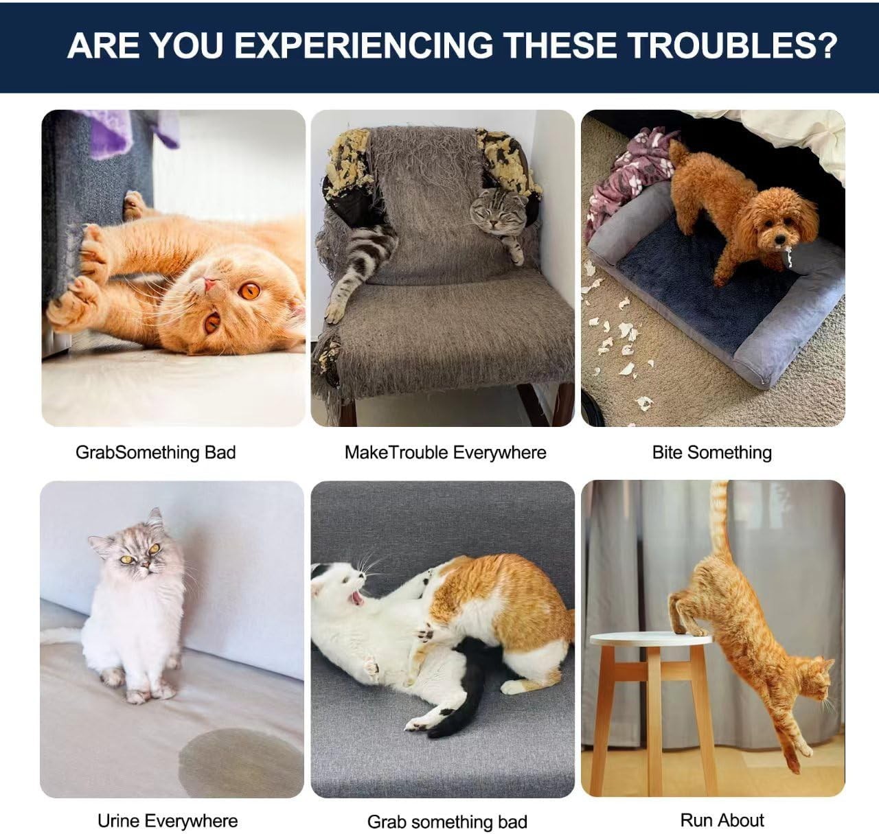 Cat Scratch Deterrent Spray Non-Toxic Stop Scratching Training Aid Natural 5oz