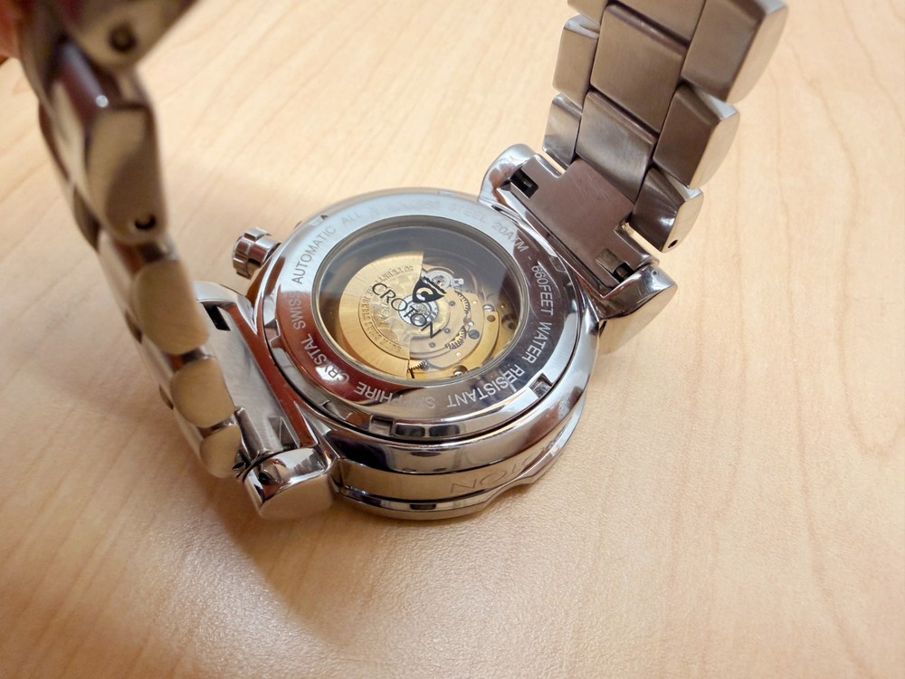 Croton Grey Vortex Pineapple SW200 Automatic Movement Dive Watch