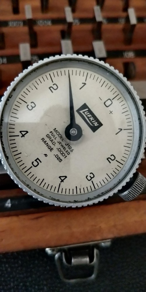 TESTED Dial Indicator: .0001"- LUFKIN USA J12A RANGE = .025"