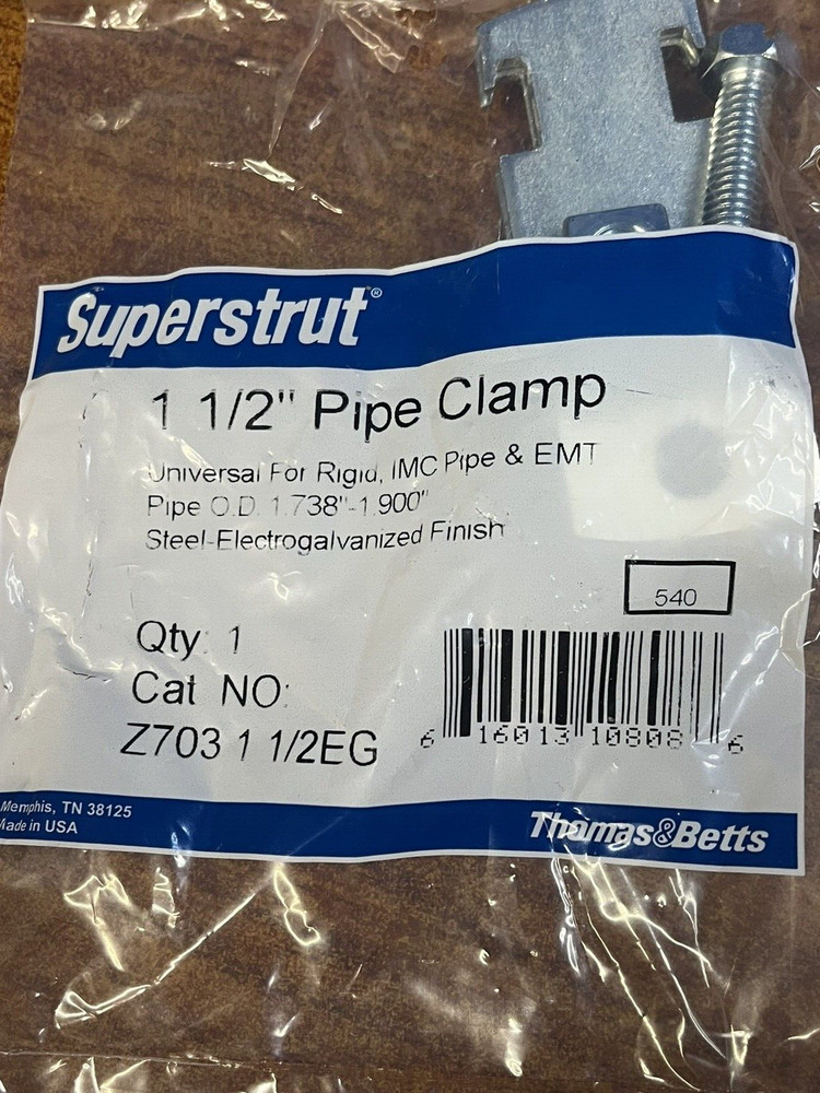 (10) Superstrut Z703 Universal Pipe Clamp 1-1/2"