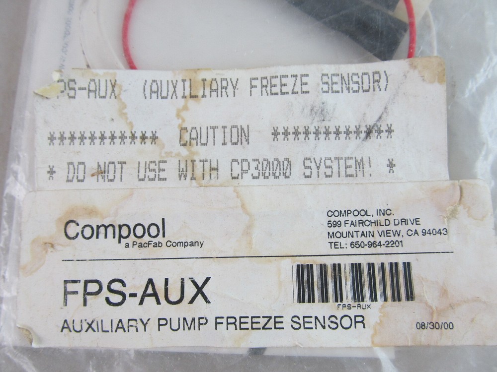 New Compool FPS-AUX Auxiliary Pump Freeze Sensor