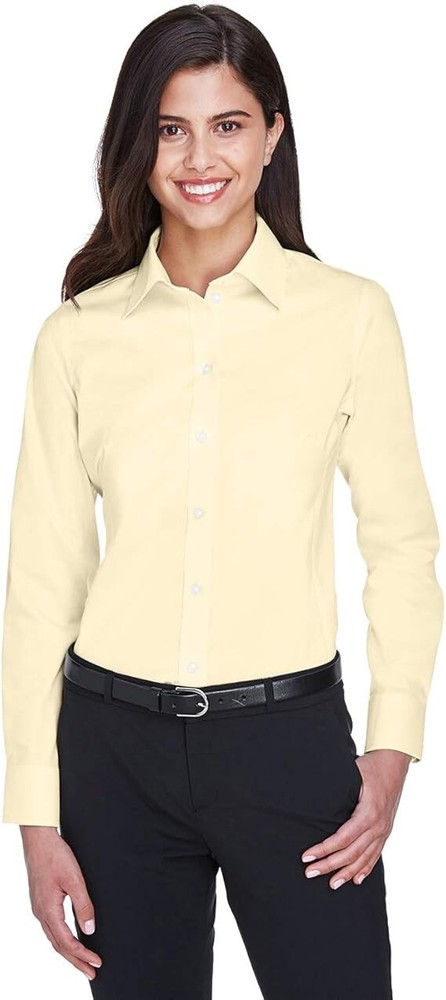 Ladies' Crown Woven Collection Solid Stretch Twill
