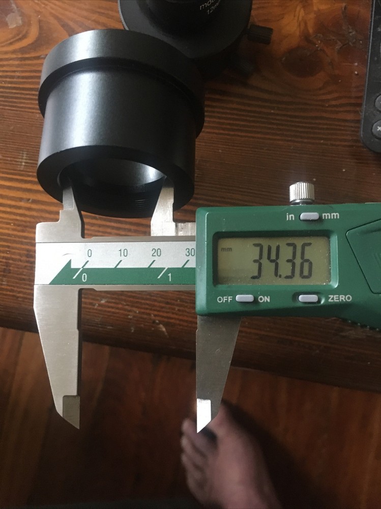 B & S Microscope Camera Mount Adapter M35 Threads x 44mm