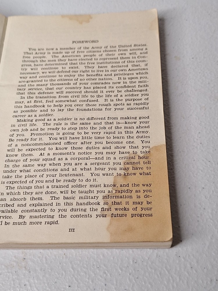 WW2 War Department Basic Field Manual Soldiers Handbook 1941 Original C