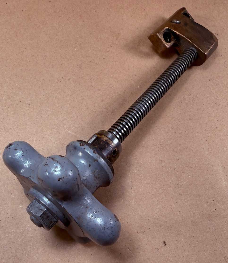 Vintatge Horizontal Milling Saddle Cross Slide Leadscrew Brass Nut + Knob