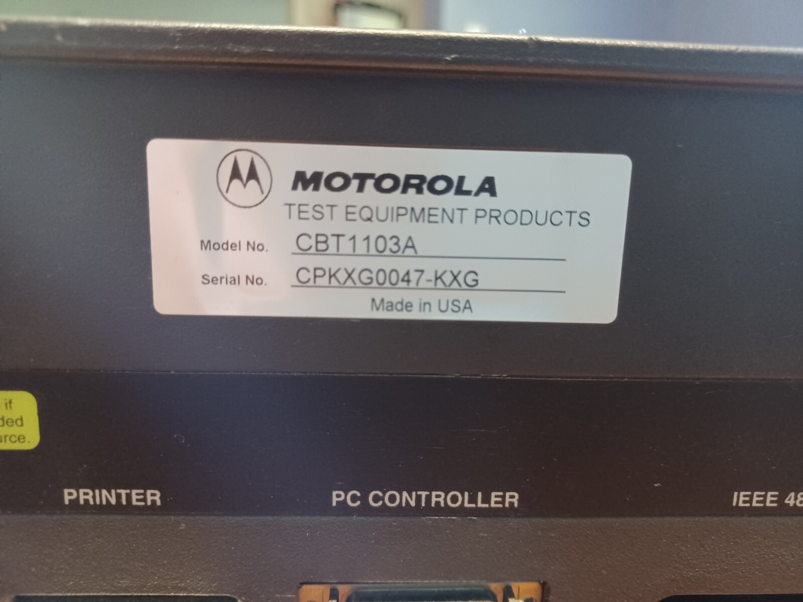 Motorola CyberTest Communications System Analyzer w/AMPS/TACS CBT1103A