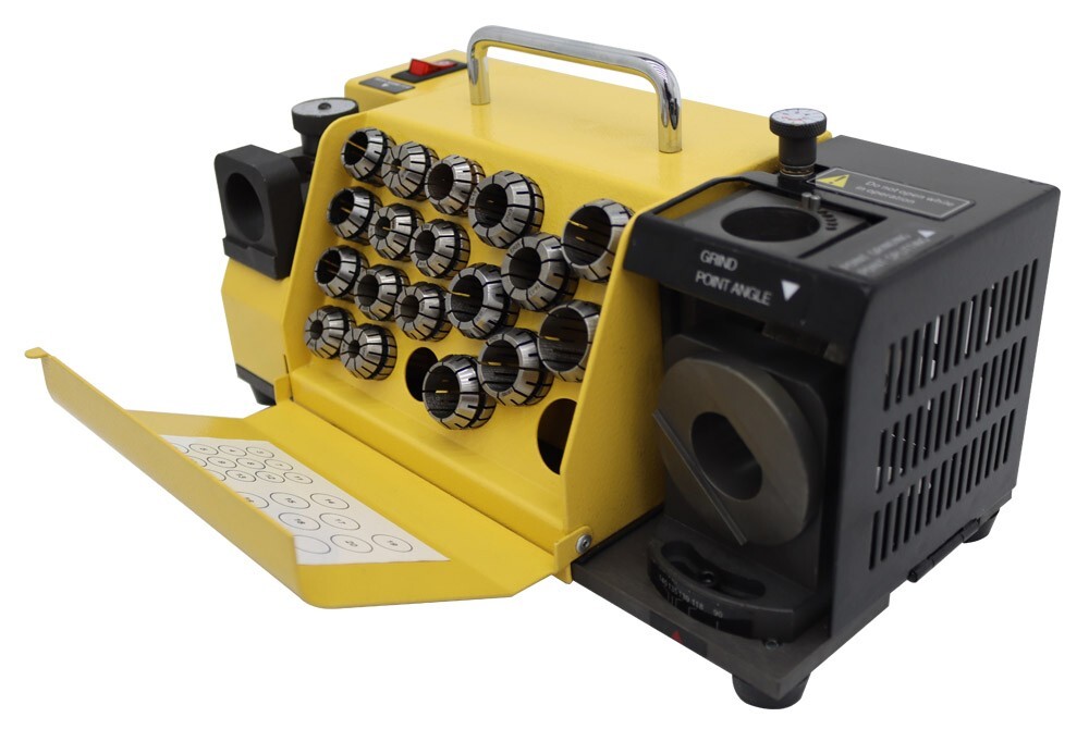 MR-20G Drill Bits Sharpener 3-20mm End Mill Sharpener w/ 18 Collets Bit Grinder