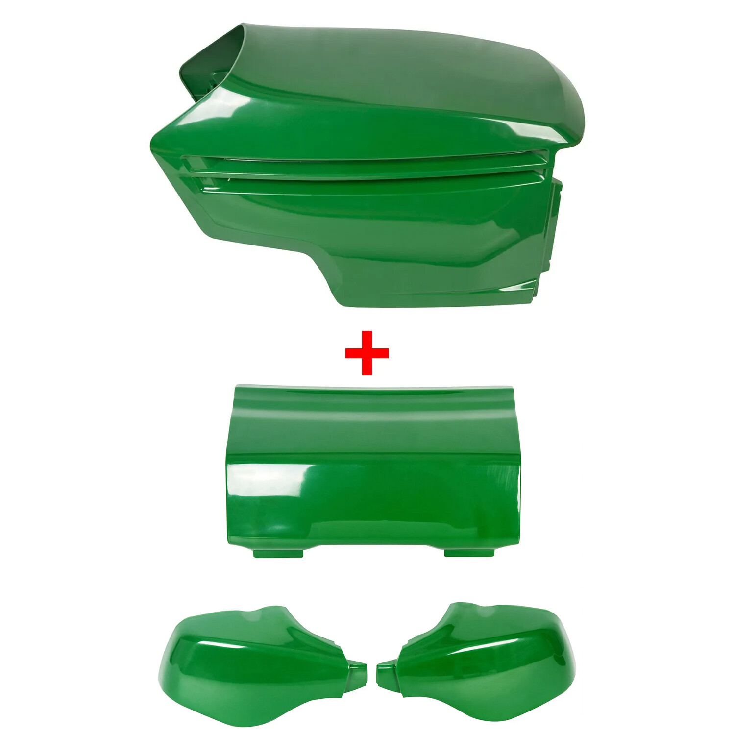 New Front Bumper & Lower Upper Hood Kit Fits John Deere 325 335 345 GX255 GX325