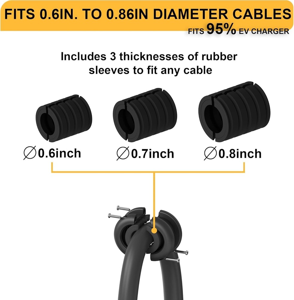 Ceiling Mounted & Wall Mounted EV Charger Cable Retractor - 11.5ft Automatic ...