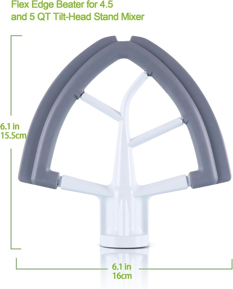 4.5/5 Quart Flex Edge Beater for KitchenAid Mixer Flat Paddle Attachments