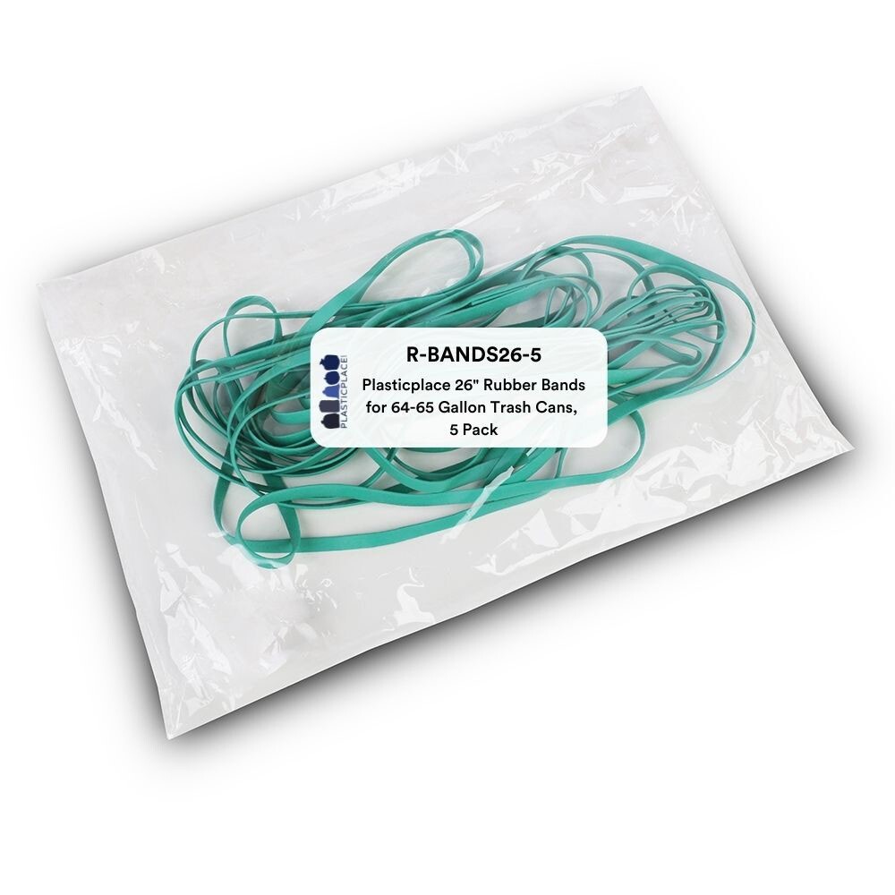 Plasticplace Rubber Bands for 65 Gallon Trash Can - 5 Pack