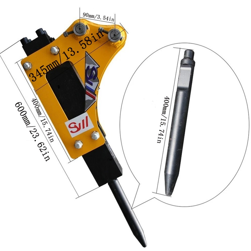 Hydraulic Breaker Hammer Attachment for 1-1.5Ton Mini Excavator Hammer Free Ship