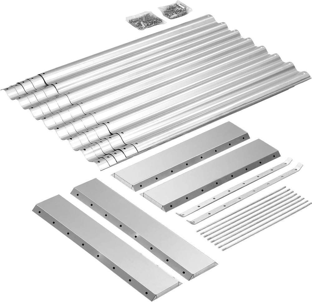 Land Guard 6 x 3 x 2 ft Galvanized Metal Raised Planter (Silver)