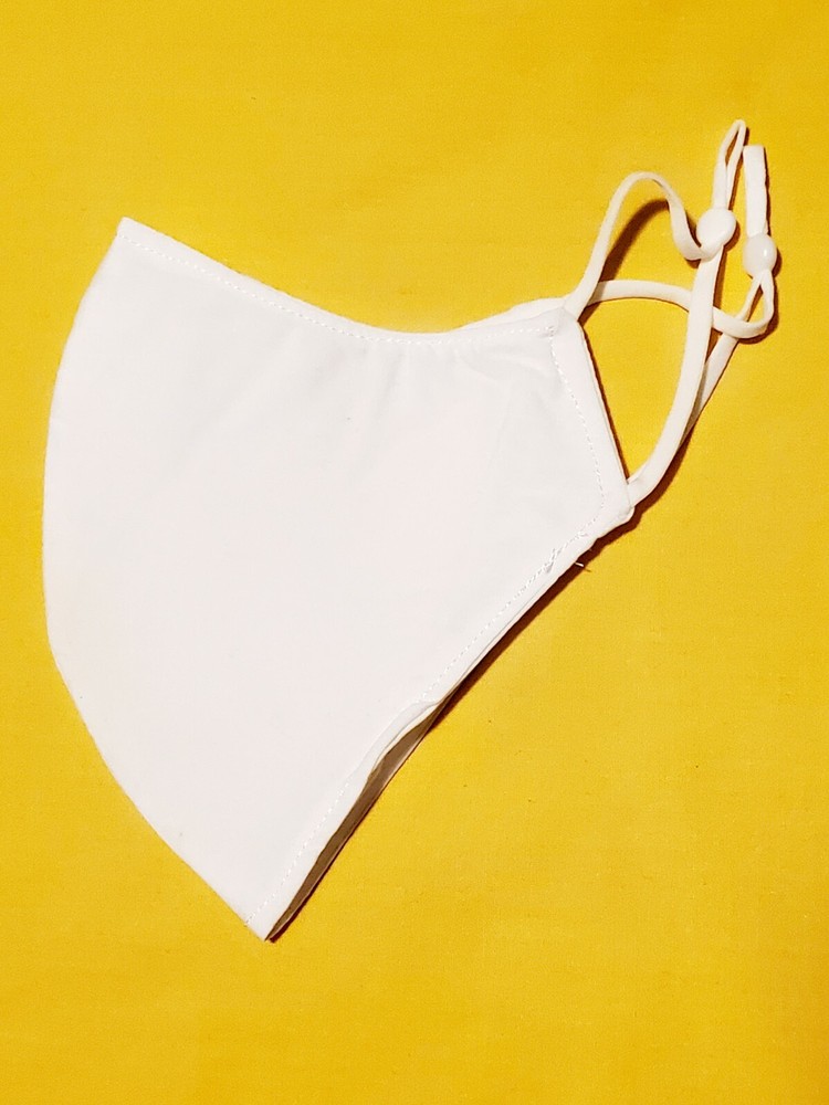 Handmade White Adjustable Face Mask