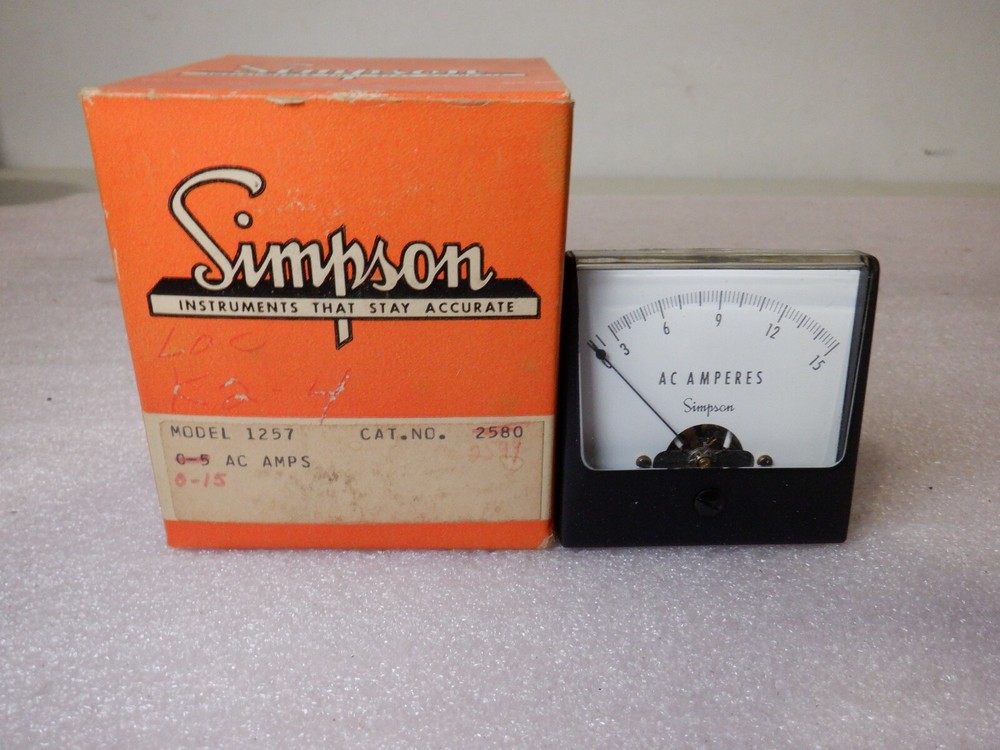 SIMPSON 1257 0-15 AC AMP METER