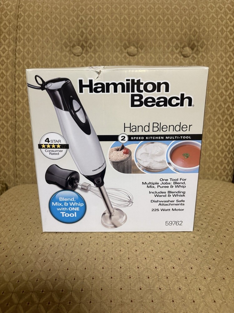 Hamilton Beach 2-Speed Hand Immersion Blender Model 59762 - NEW