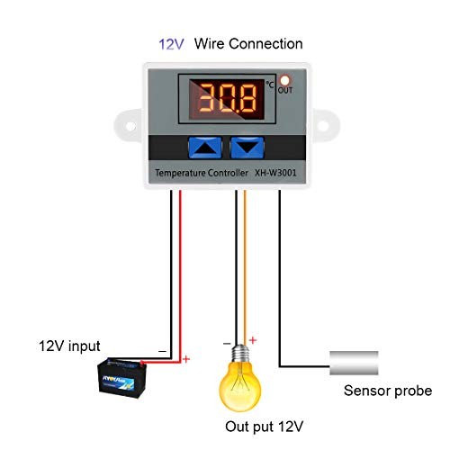 Digital LED Temperature Controller Module, XH-W3001 Thermostat Switch with 12V