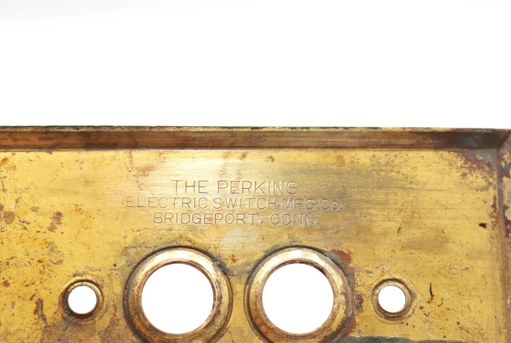 Antique Brass Single Gang Push Button Switch Cover