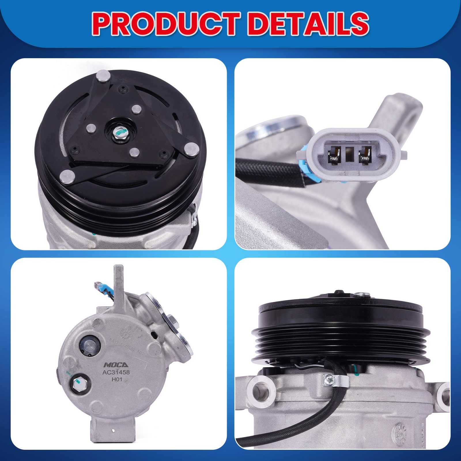 A/C Compressor for GMC Sierra Yukon Chevrolet Tahoe Silverado Suburban V8