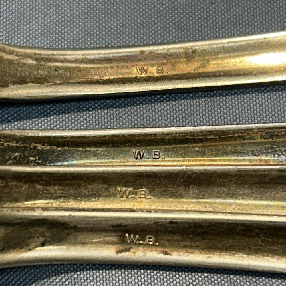 4 Vintage WB Silver Plated Tablespoons