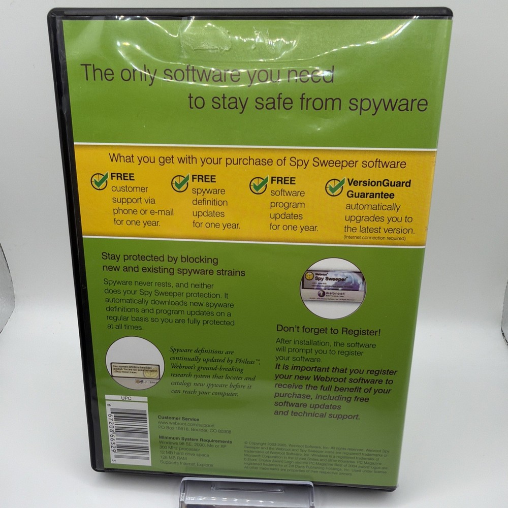 Webroot Software, Spy Sweeper, Windows, 2003-2007 (Excellent CD-Rom, With Code)