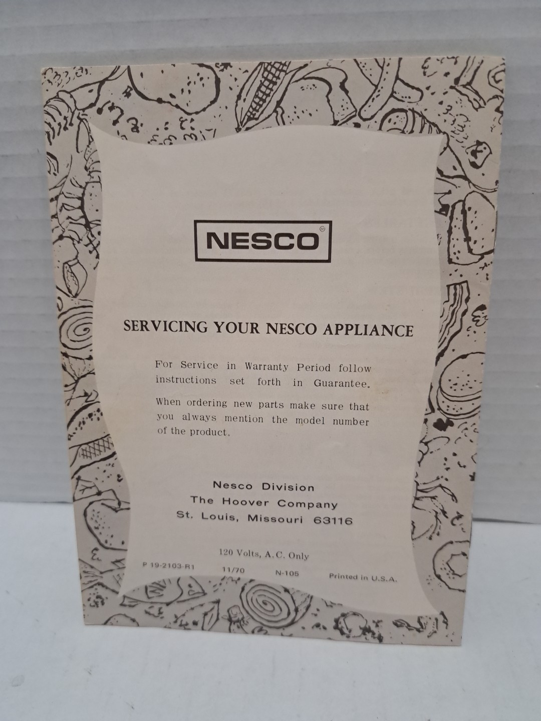 Vintage 1970 Nesco Oval Roaster Instruction Manual And Recipes