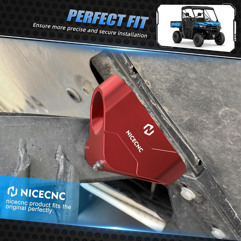 Red Motorcycle Winch Hook Bracket for Can Am Defender & Commander 4X4