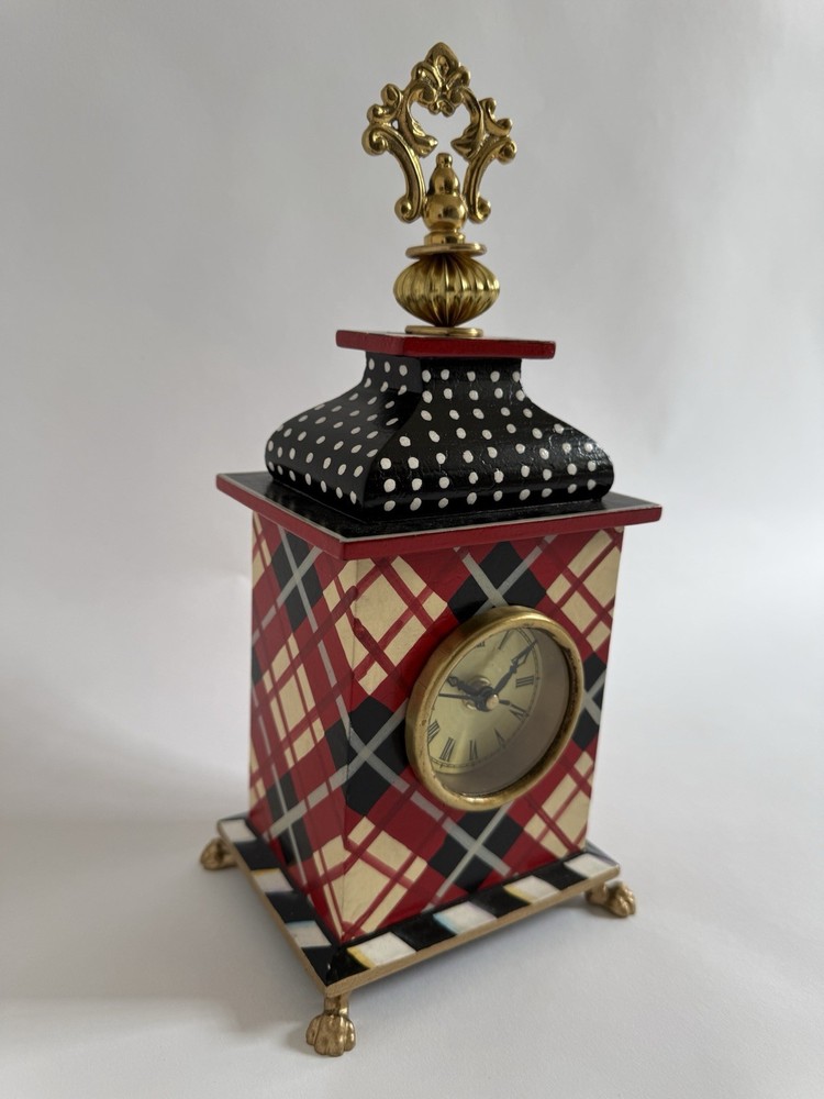 MACKENZIE CHILDS MARYLEBONE CARRIAGE CLOCK