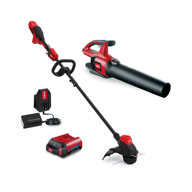 Toro Flex-Force 60-volt max Cordless Battery String Trimmer and Leaf Blower