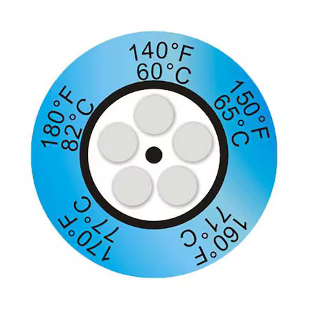 Thermax 80603 Temp Indicator, Dot, Blue, 10Pk