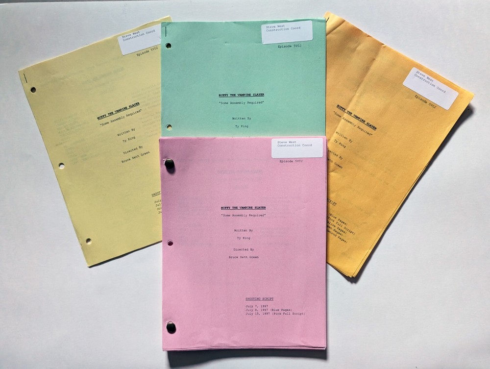 Buffy The Vampire Slayer Original Script - "Some Assembly Required" S02E02