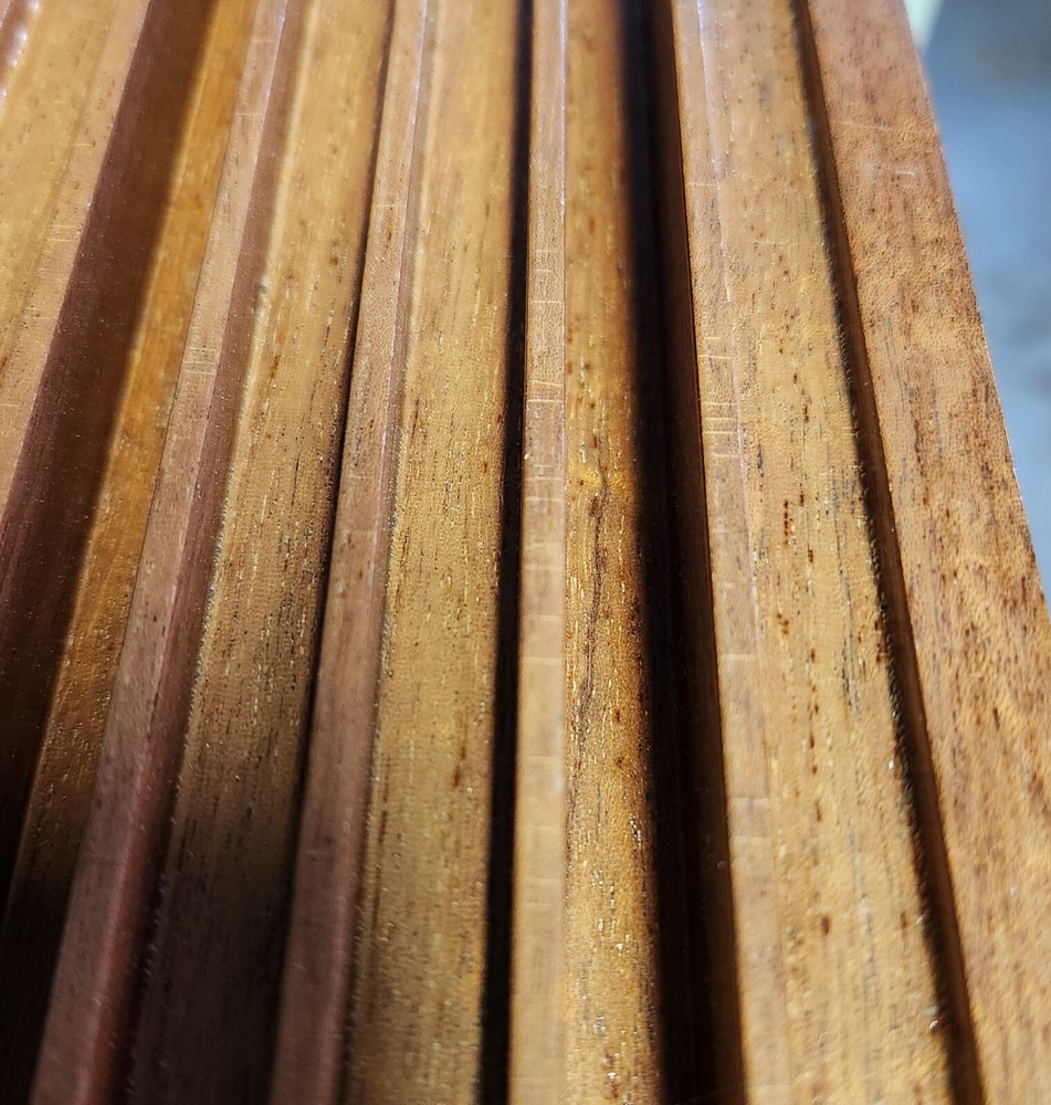 Acoustic sound diffusers Solid Mahogany 48" x 4" x 1"