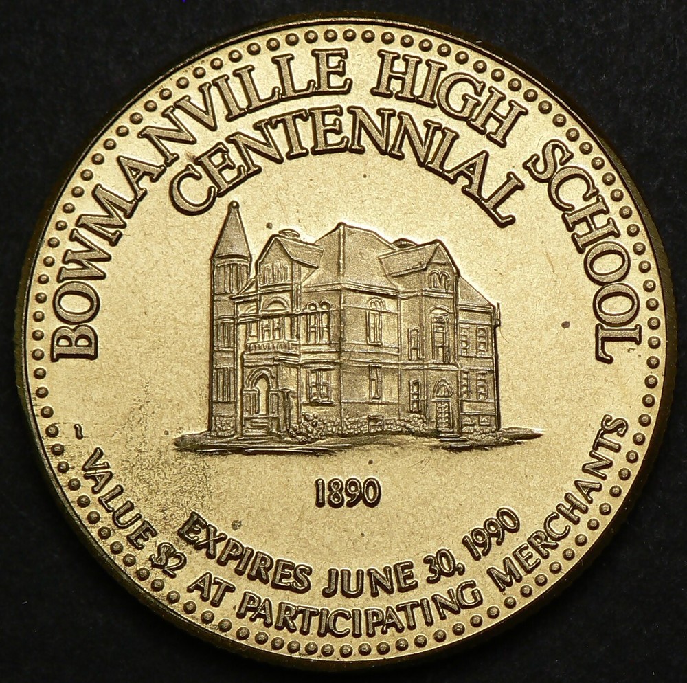 1990 Bowansville High School $2 Trade Token #20828