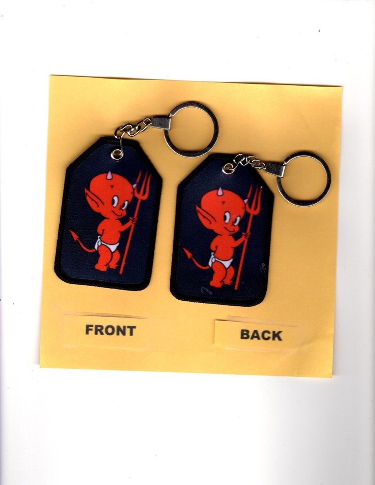 RED DEVIL    SUBLIMATION   Key Chain APPROX SIZE 3.5X2.25"