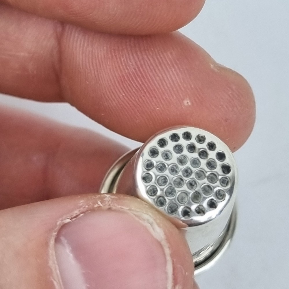 Solid Silver Thimble Inscribed "Margaret Vera" Birmingham 1987 Wilkinson