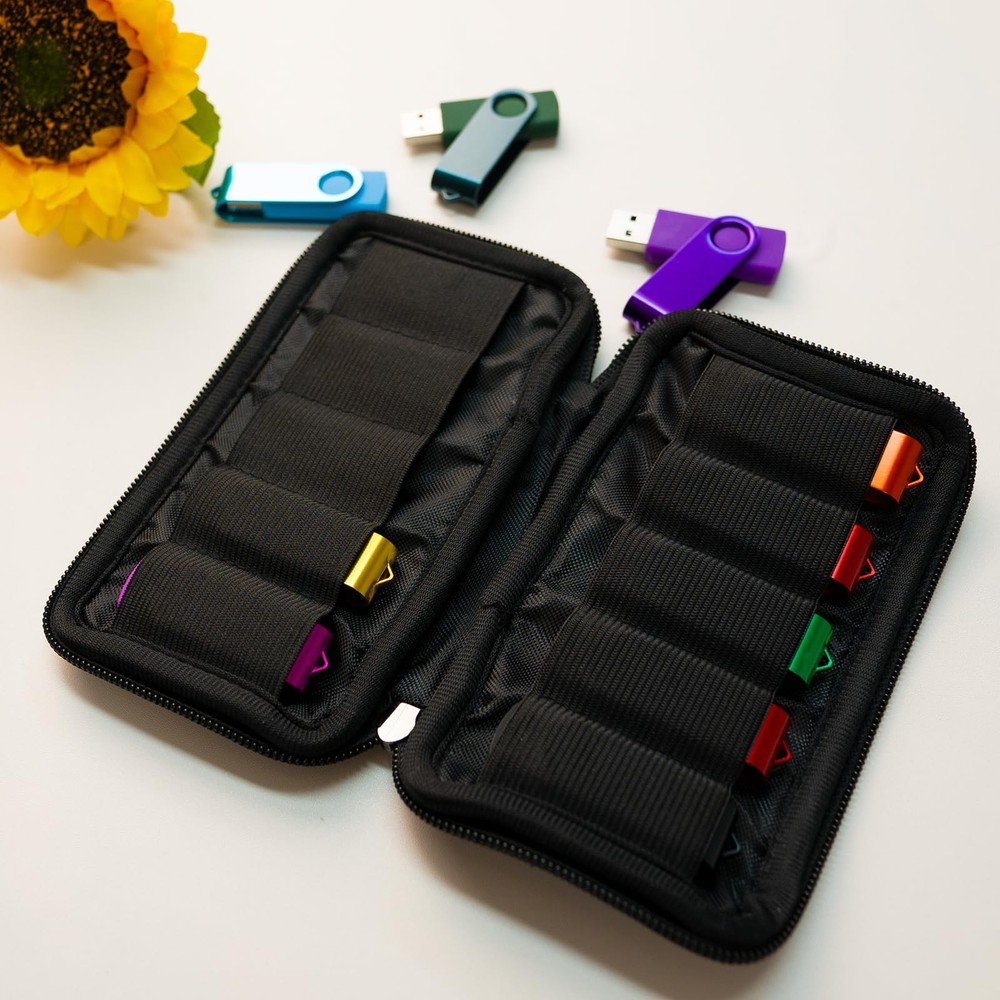 WesData Flash Drive Case, USB Drive Holder, Storage Bag for Thumb
