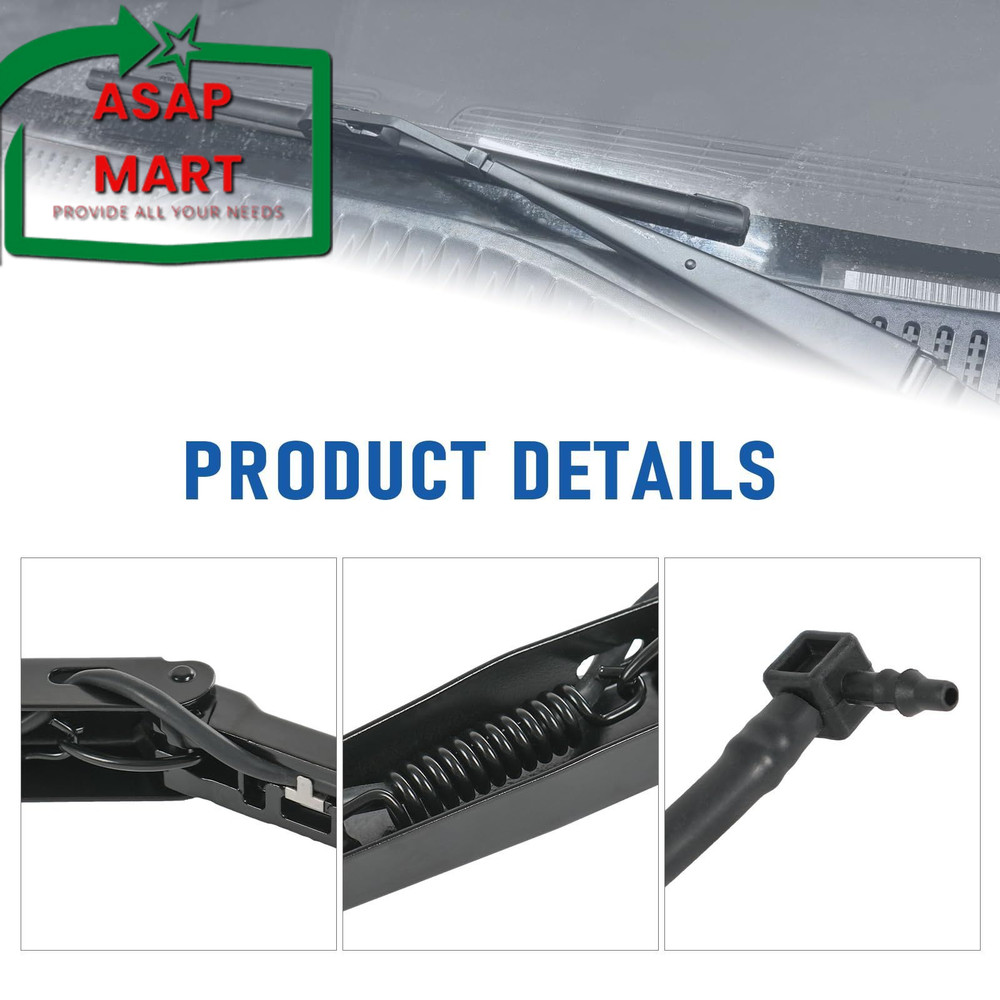 Front Windshield Wiper Arm Kit Replacement For Chevy Silverado...