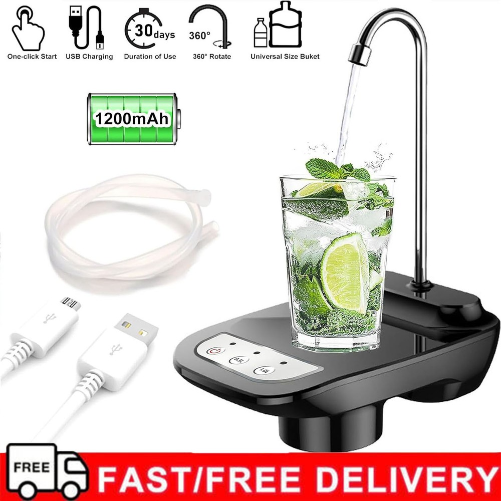 Automatic Electric Water Bottle Dispenser Drinking Water Pump USB Rechargeable