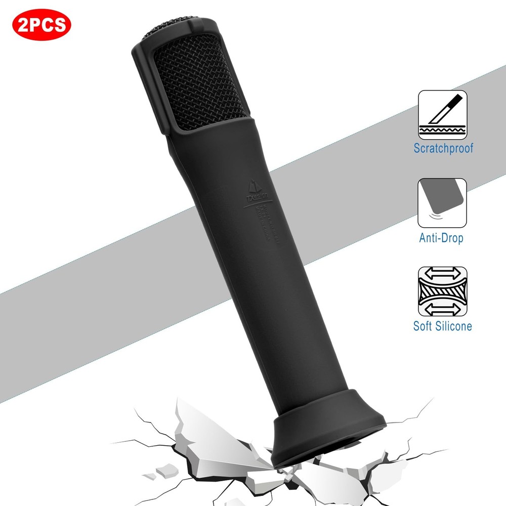 Silicone Case for JBL PartyBox Wireless Microphone 2-Pack Black