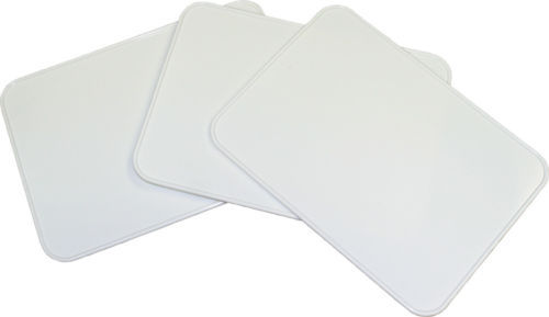 ATV RACING 7x10 WHITE PLASTIC NUMBER PLATES, 3 PACK,