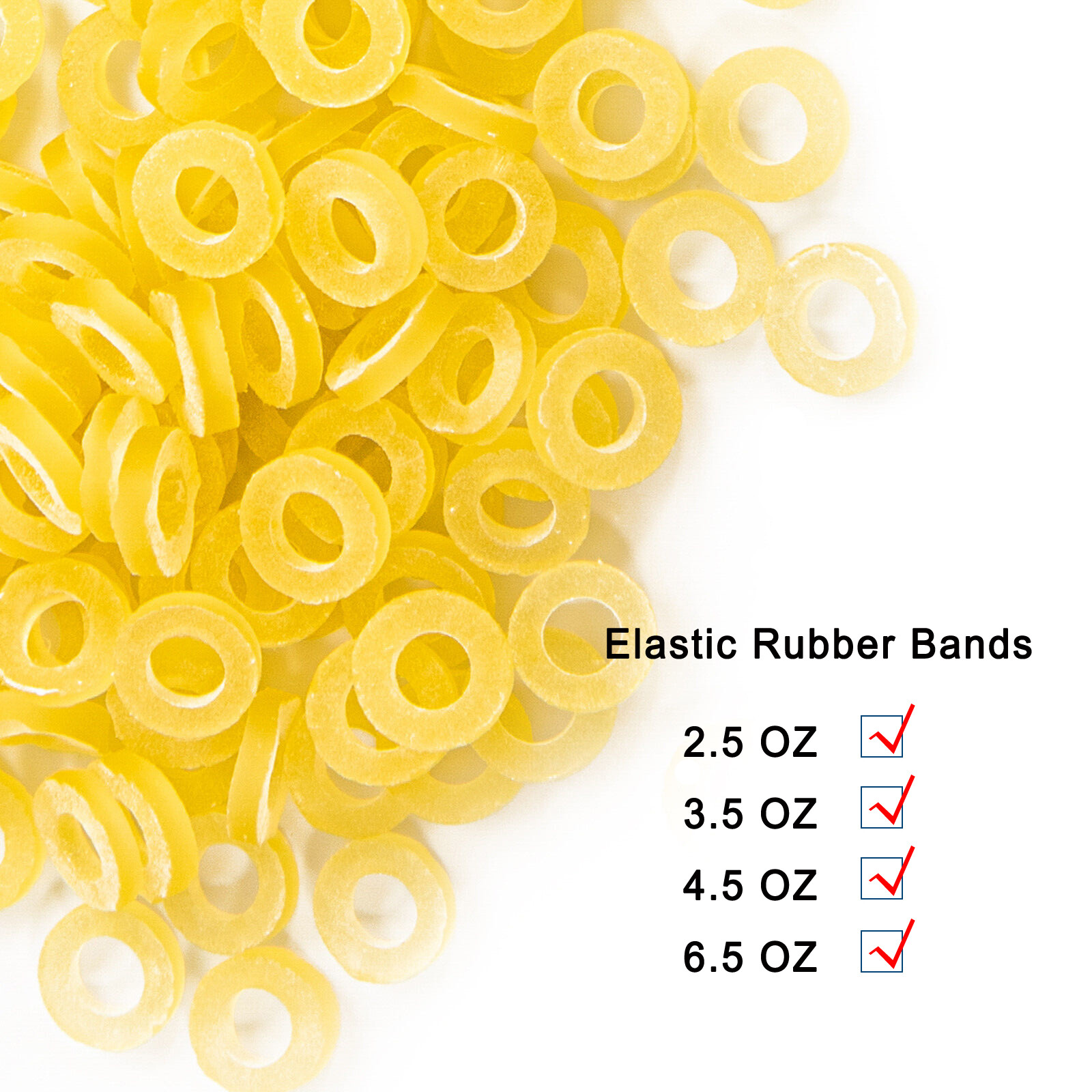 15 Sizes Dental Orthodontic Rubber Bands Elastics Latex Braces 3.5 /5.0 /6.5 oz