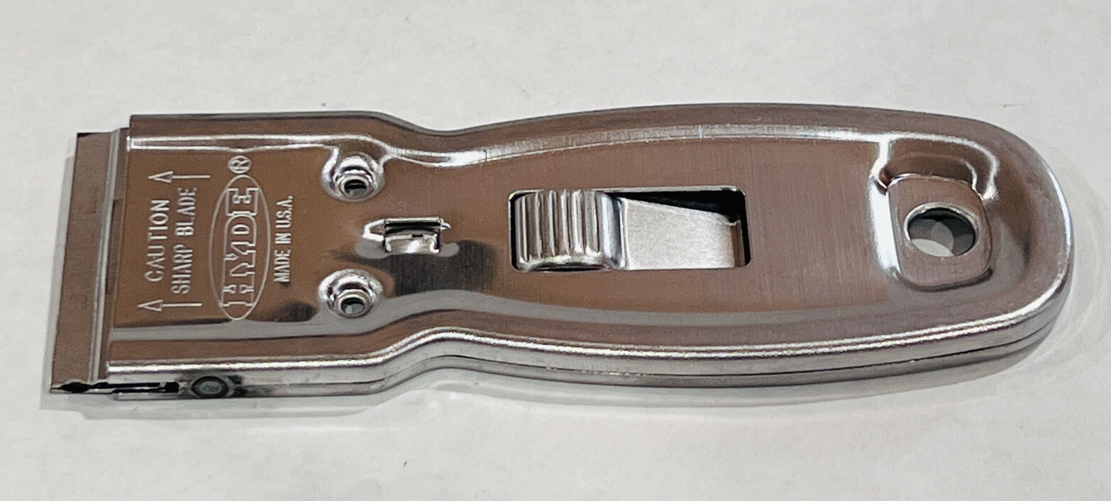 Hyde Razor Blade Glass Scraper # 13050 Delta Heavy Duty Metal Single Edge