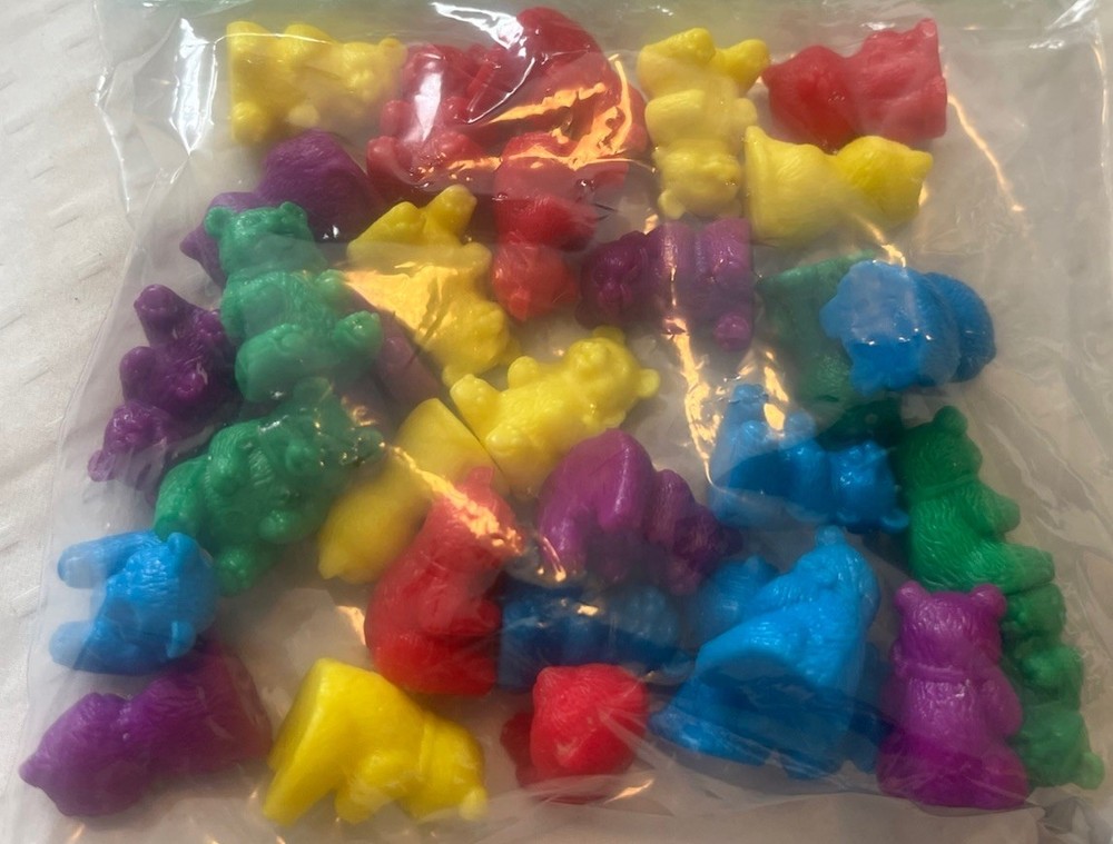 32 Plastic Bear Counters Education, Mathematics, Counting, Colors & Sorting A7