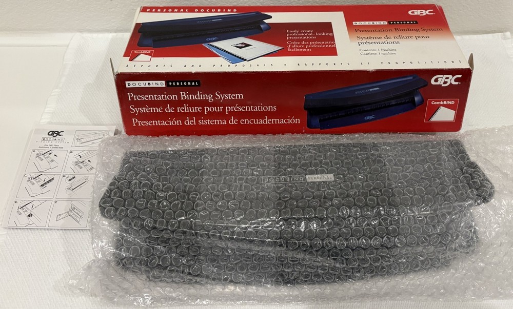 GBC - Docubind Personal Presentation Binding System w/Original Box & Packaging