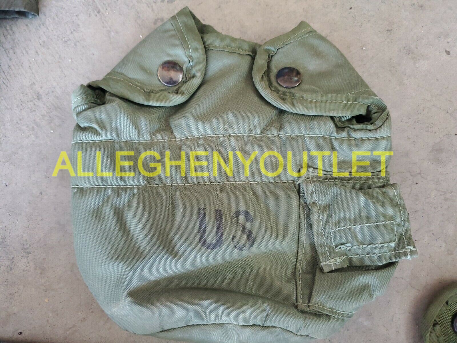US Military Army 1 QT CANTEEN COVER 1 Quart Pouch w Alice Clips OD NYLON VGC