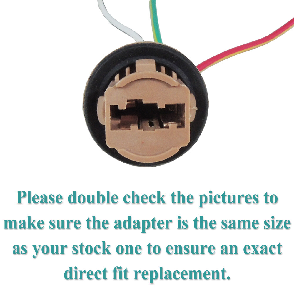 7443 7444 Turn Signal Light Female Socket Holder Wire Harness Pigtail Connector